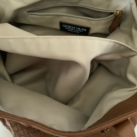 Giorgia Milani Made In Italy Italian Soft Lightweight Leather tote bag, Brown. - Picture 5 of 9